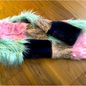 Patchwork Faux fur scarf